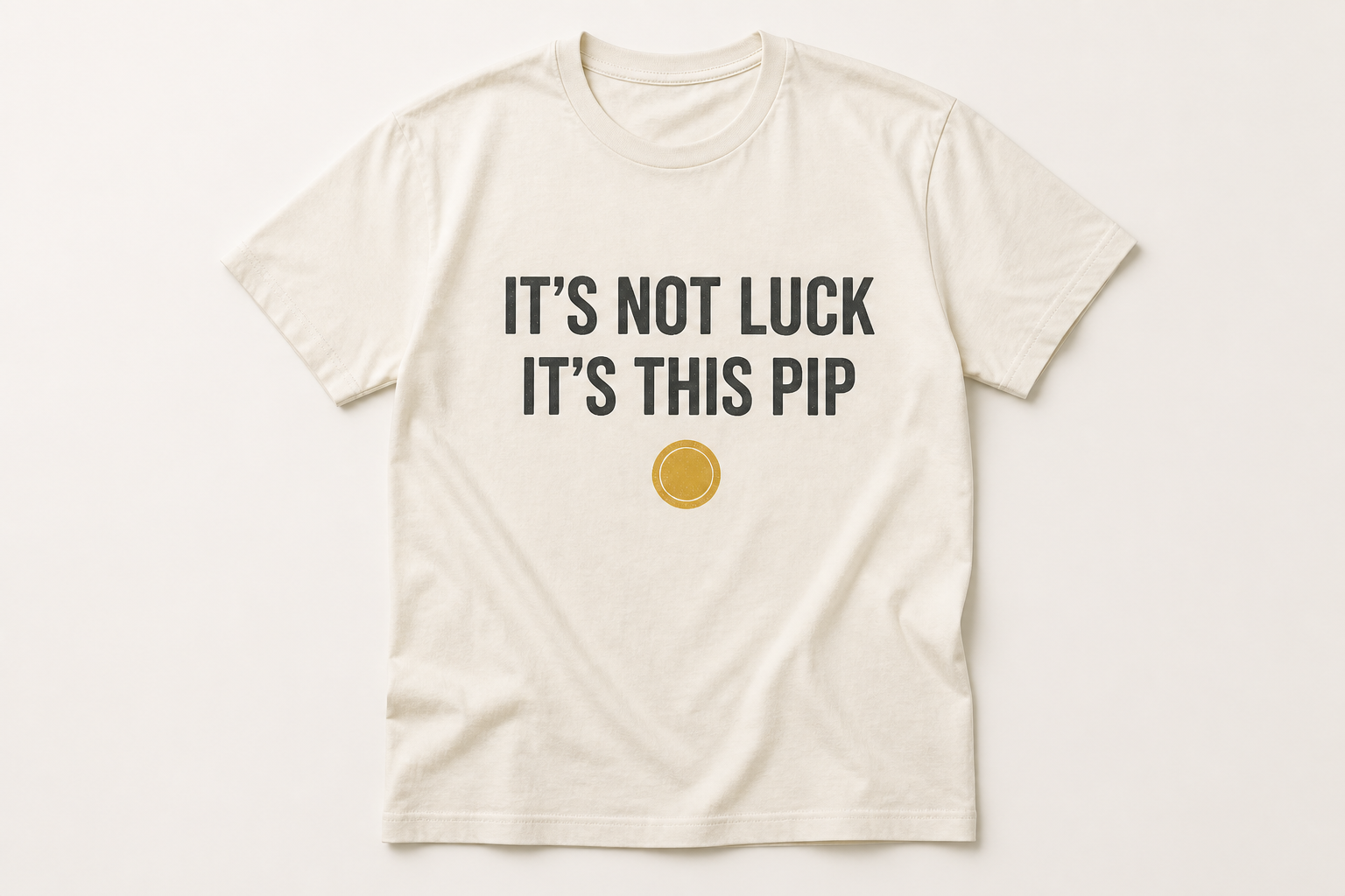 White tee: It's Not Luck, It's This Pip